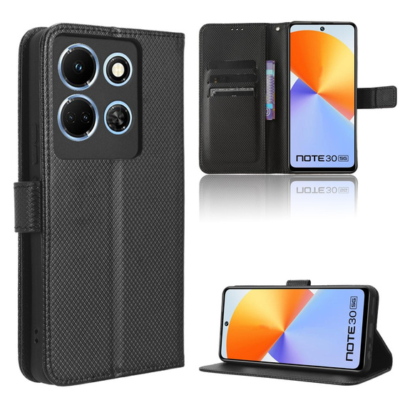 Etui z klapką do Infinix Note 30 5G, Wallet Smart Magnet, czarne