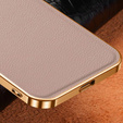 Etui do Samsung Galaxy S21, Cowhide Leather, różowe