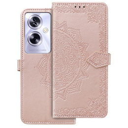 Etui z klapką do Oppo A79 5G, Mandala, różowe rose gold