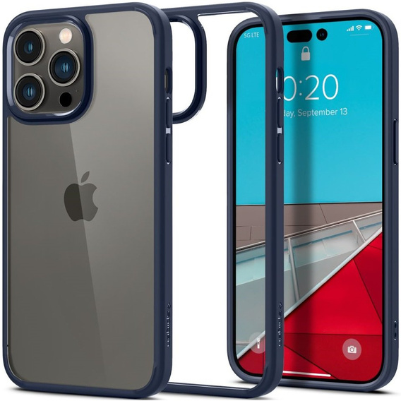 Etui Spigen do iPhone 14 Pro, Ultra Hybrid, Navy Blue, granatowe