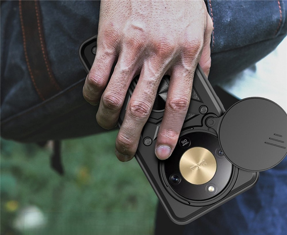 Etui pancerne do Honor Magic 8 Lite, CamShield Slide, czarne