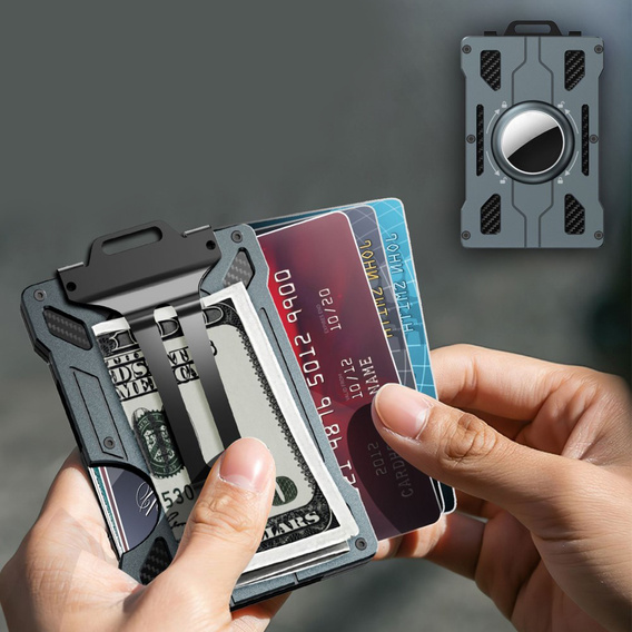 Etui na kartę z miejscem na AirTag 2 / 1, Multifunction Case, Czarne