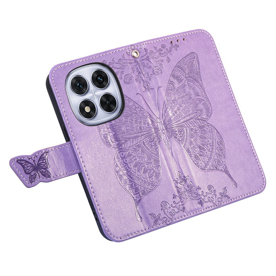 Etui z klapką do Xiaomi Redmi Note 15 Pro Plus 5G / Poco M8 Pro 5G, Butterfly, fioletowe