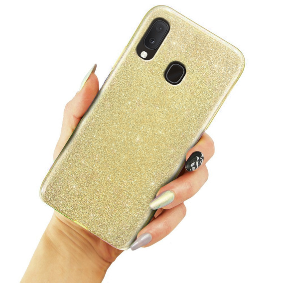 Etui Glitter Case do Samsung Galaxy A20E, Gold