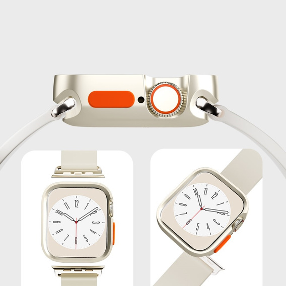 Etui Silikonowe do Apple Watch 4/5/6/SE 40mm, beżowe