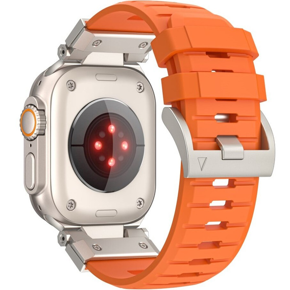 Pasek do Apple Watch 1/2/3/4/5/6/7/8/9/10/11/SE Ultra 1/2/3 42/44/45/46/49mm, Pomarańczowy