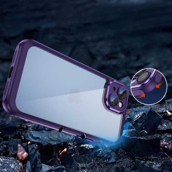 Etui do iPhone 15, ERBORD Impact Guard, ciemnofioletowe