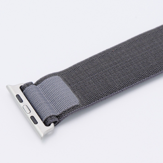 Pasek Nylonowy do Apple Watch 1/2/3/4/5/6/7/8/9/10/11/SE Ultra 1/2/3 42/44/45/46/49mm, Szary