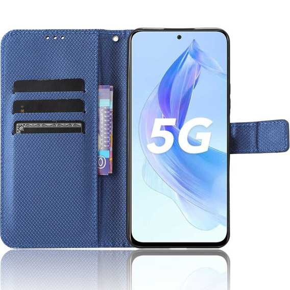 Etui z klapką do Honor 90 Lite 5G, Wallet Smart Magnet, niebieskie