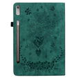 Etui do Lenovo Tab P12, Rose and Butterflies, zielone