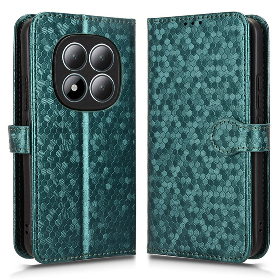 Etui z klapką do Xiaomi Redmi Note 15 Pro Plus 5G / Poco M8 Pro 5G, Wallet Rhombus, zielone