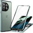 Etui do OnePlus 12 5G, Magnetic Dual Glass, zielone