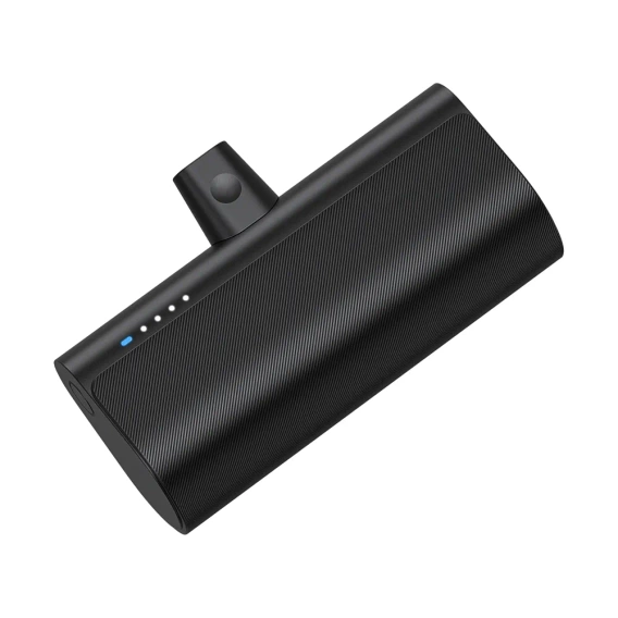 Power bank Blue Star W0556, 5000 mAh, z wbudowanym złączem USB-C – czarny