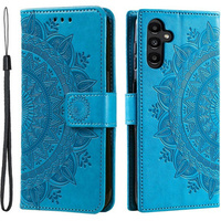 Etui z klapką do Samsung Galaxy A34 5G, Mandala, niebieskie