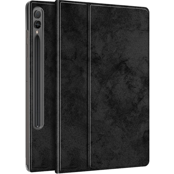 Etui do Samsung Galaxy Tab S9+ z miejscem na rysik, Obrotowe 360°, Czarne