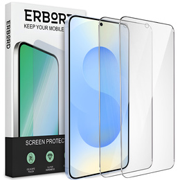 2x Szkło Hartowane do Samsung Galaxy S24+/S25+ Plus, ERBORD 9H Hard Glass, szybka