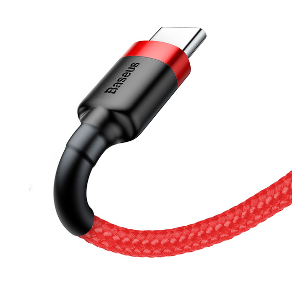 Baseus kabel Cafule 0,5 m USB-A do USB-C 3 A - czerwono‑czarny