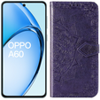 Etui z klapką do Oppo A60, Mandala, fioletowe