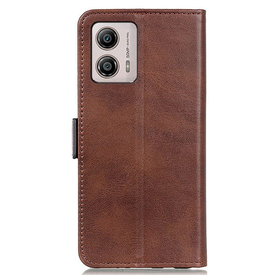 Etui z klapką do Motorola Moto G53 5G / G13 / G23, Wallet, brązowe