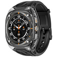 Pasek silikonowy z obudową ochronną do Samsung Galaxy Watch Ultra 47mm (2025 / 2024) – czarny, antywstrząsowy