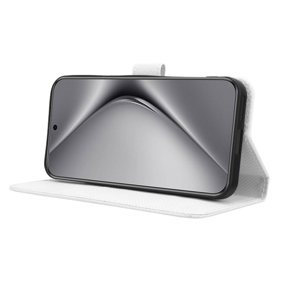 Etui z klapką do Huawei Pura 70, Wallet Smart Magnet, białe