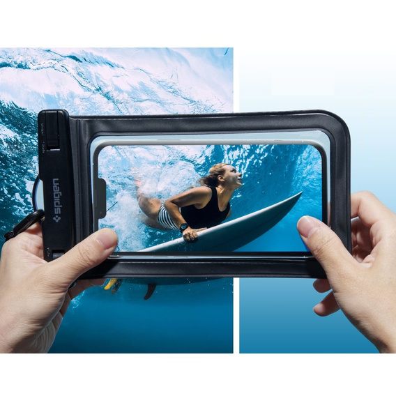 Wodoszczelne etui Spigen A601 Universal Waterproof Case 1-Pack, czarne