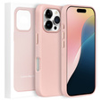 Skórzane Etui do MagSafe do iPhone 16 Pro, różowe + Szkło Hartowane 9H