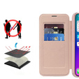 Etui z klapką do iPhone 17, RFID Wallet MagSafe z ochroną aparatu, różowe