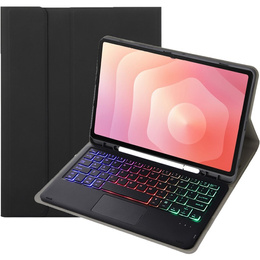 Etui z podświetlaną klawiaturą Bluetooth i touchpadem do Samsung Galaxy Tab S11 – czarne