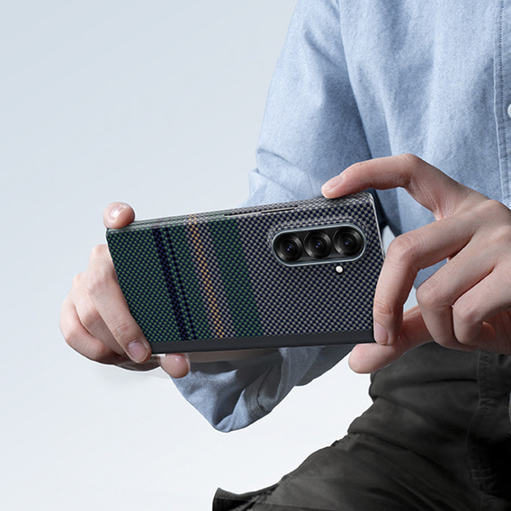 Etui Benks Magnetic Armor Air Aurora Axis Kevlar 600D/1000D (0047) do Samsung Galaxy Z Fold7 – zielony