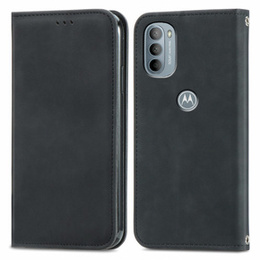 Etui Wallet do Motorola Moto G31 / G41, Vintage Style Smooth, Black