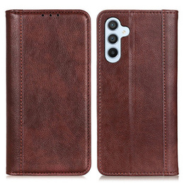 Etui do Samsung Galaxy A35 5G, Wallet Litchi Leather, brązowe
