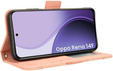 Etui z klapką do Oppo Reno 14 F / 14 FS, Card Slot, różowe
