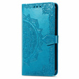 Etui z klapką do Honor Magic 6 Lite 5G, Mandala, niebieskie