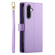 Etui z klapką do Samsung Galaxy A17 5G, Wallet Zipper Pocket, fioletowe