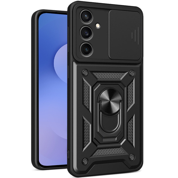 Etui pancerne do Samsung Galaxy S25 FE, CamShield Slide, czarne