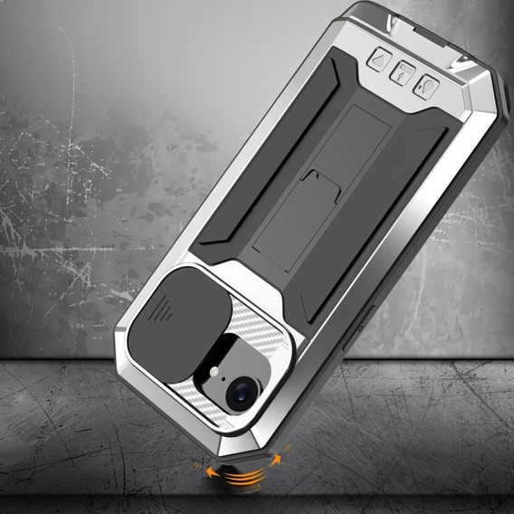 Etui pancerne do iPhone 16E, R-JUST, srebrne