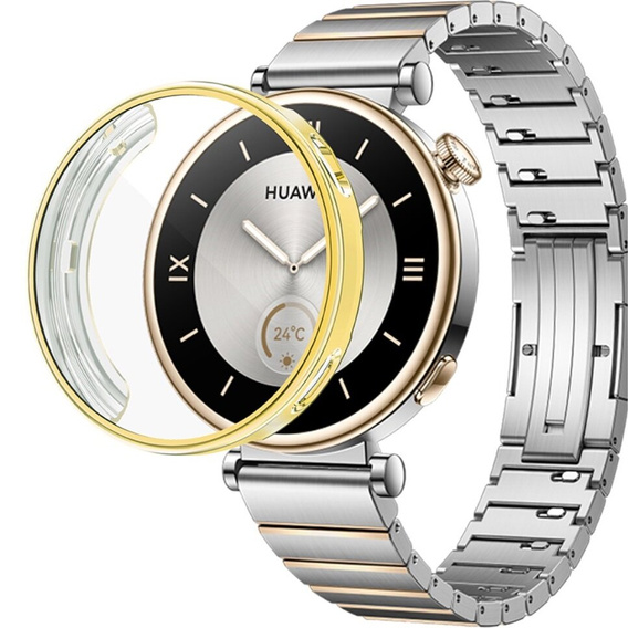 2w1 Etui z Osłoną na ekran do Huawei Watch GT 4 41mm, Złote