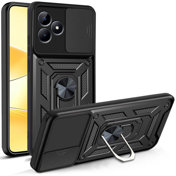 Etui pancerne do Realme C51, CamShield Slide, czarne
