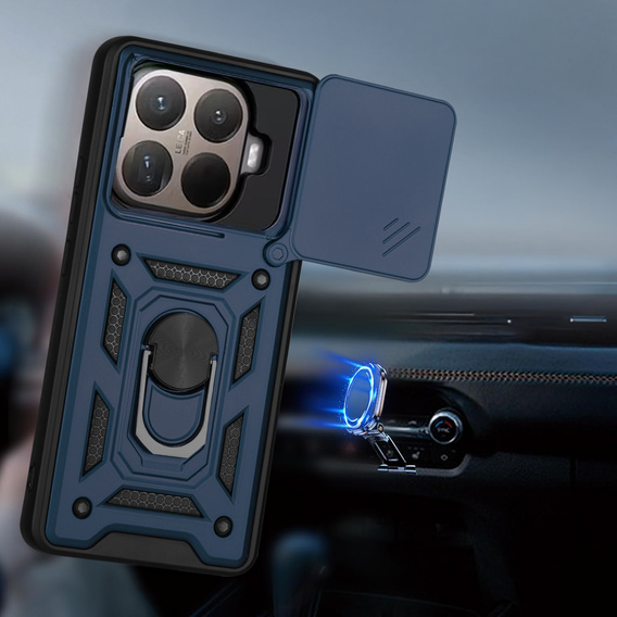 Etui pancerne do Xiaomi 15T Pro, CamShield Slide, niebieskie