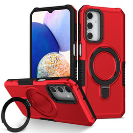Etui do Samsung Galaxy A15 5G, Kickstand Ring, czerwone + szkło 9H