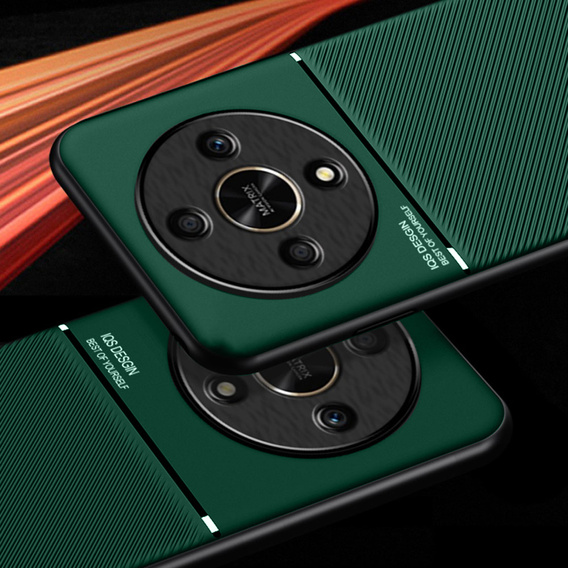 Etui do Honor Magic 6 Lite 5G, z blaszką do uchwytu magnetycznego, zielone