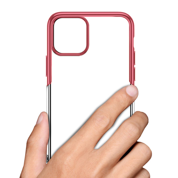 Etui Electroplated Frame do iPhone 13 Pro Max - Red