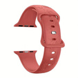 Pasek Silikonowy do Apple Watch 1/2/3/4/5/6/7/8/9/10/11/SE Ultra 1/2/3 42/44/45/46/49mm, Rose, Czerwony