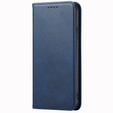 Etui do Xiaomi Poco F6, Leather Skin Wallet, niebieskie