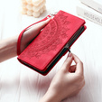 Etui z klapką do Xiaomi Redmi Note 13 Pro 4G / Xiaomi Redmi Note 14S / Xiaomi Poco M6 Pro 4G, Mandala, czerwone