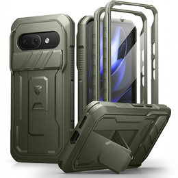 Etui pancerne do Google Pixel 9a, Dexnor Kickstand (Two Frames), zielone