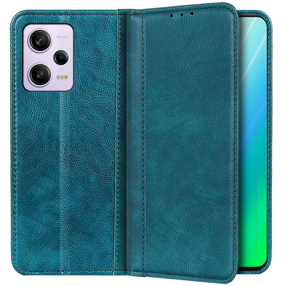 Etui do Xiaomi Redmi Note 12 Pro+ 5G, Wallet Litchi Leather, zielone