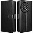 Etui z klapką do OnePlus 13, Crazy Horse Wallet, czarne