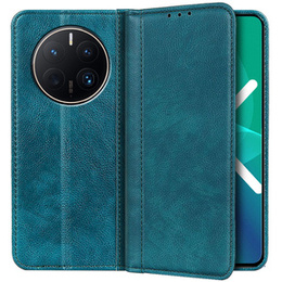 Etui z klapką do Huawei Mate 50 Pro, Wallet Litchi Leather, zielone